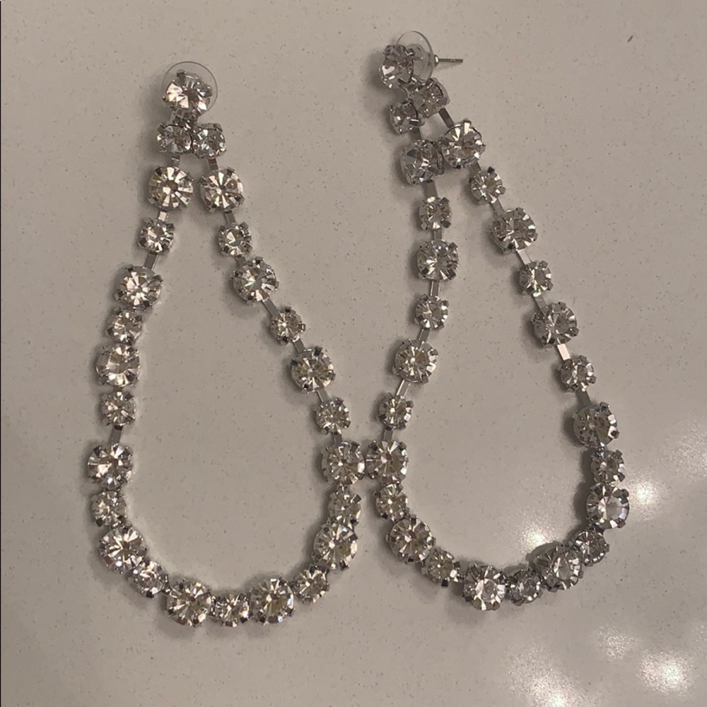Large Art Deco bling earrings